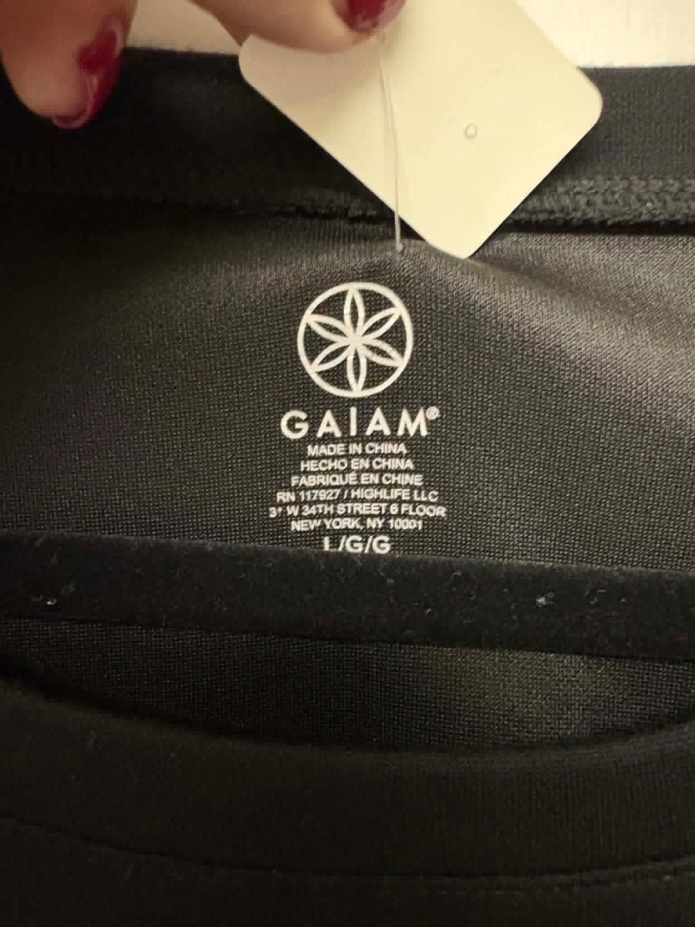 Black GAIAM dress pockets size Large - Picture 2 of 4